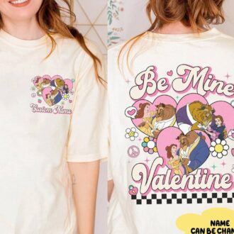 Beauty and the Beast Be Mine Valentine Shirt, Custom Valentine Couple Sweatshirt, Belle Princess Trip Shirt