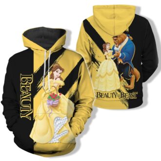 Beauty and the Beast Belle Princess Couple Hoodies, Disney Gifts for Valentine's Day or Anniversary