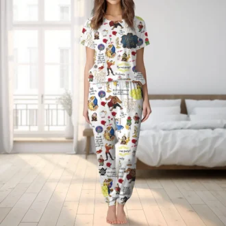 Beauty and the Beast Couple Pajamas Set, Her Beast His Beauty Valentine's Day & Honeymoon Gift