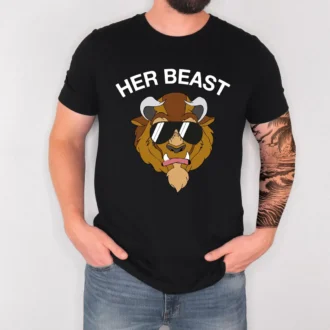 Beauty and the Beast Couple T-Shirts, Honeymoon Matching Tee, Beast Boyfriend T-Shirt, Valentine's Day Gift