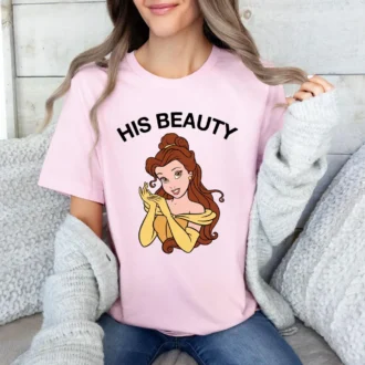 Beauty and the Beast Couple T-Shirts, Honeymoon Matching Tee, Beast Boyfriend T-Shirt, Valentine's Day Gift