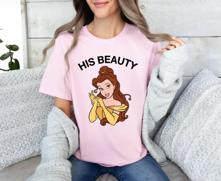 Beauty and the Beast Couple T-Shirts, Honeymoon Matching Tee, Beast Boyfriend T-Shirt, Valentine's Day Gift