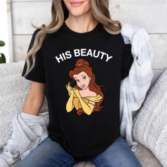 Beauty and the Beast Couple T-Shirts, Honeymoon Matching Tee, Beast Boyfriend T-Shirt, Valentine's Day Gift