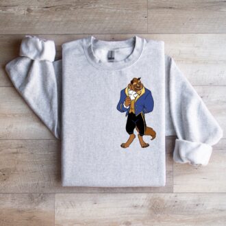 Beauty and the Beast Family Matching Hoodies, Personalized Couple Sweatshirts, Disneyland Gifts