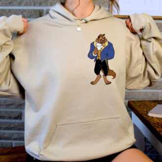 Beauty and the Beast Family Matching Hoodies, Personalized Couple Sweatshirts, Disneyland Gifts