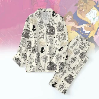 Disney Beauty and the Beast Matching Pajamas, Matching Belle & Beast Holiday Sets