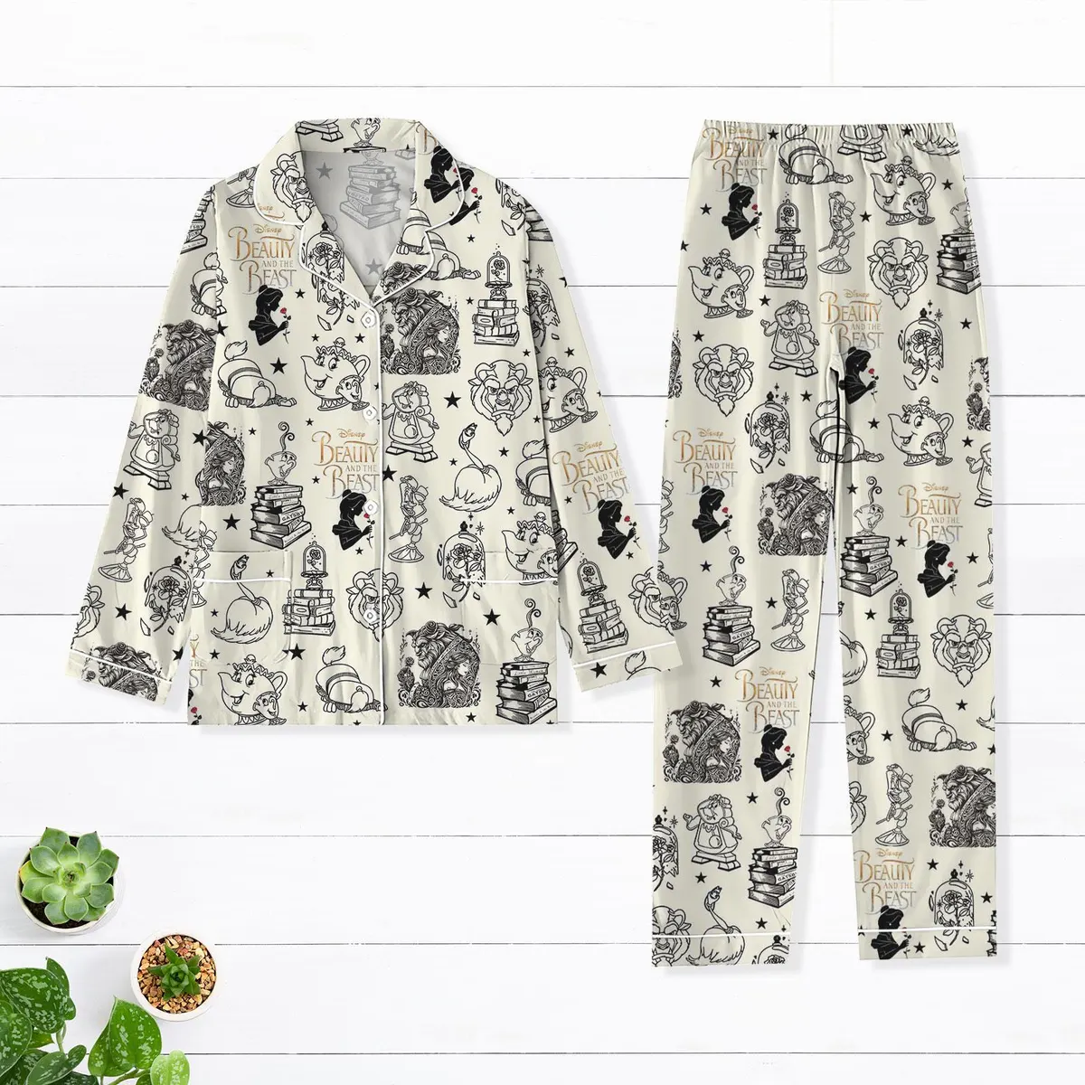 Disney Beauty and the Beast Matching Pajamas, Matching Belle & Beast Holiday Sets
