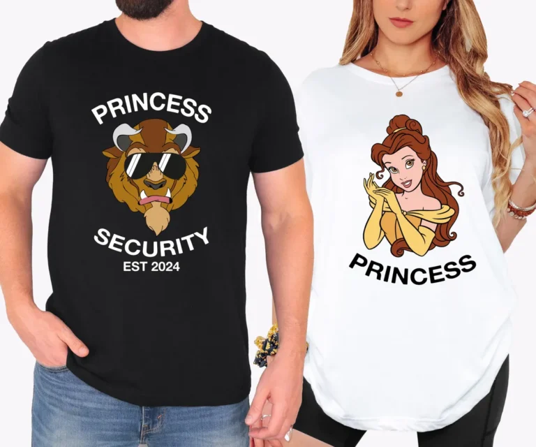 Disney Belle Shirt, Beauty and the Beast Couple Matching Shirt for Honeymoon or Valentine's Day