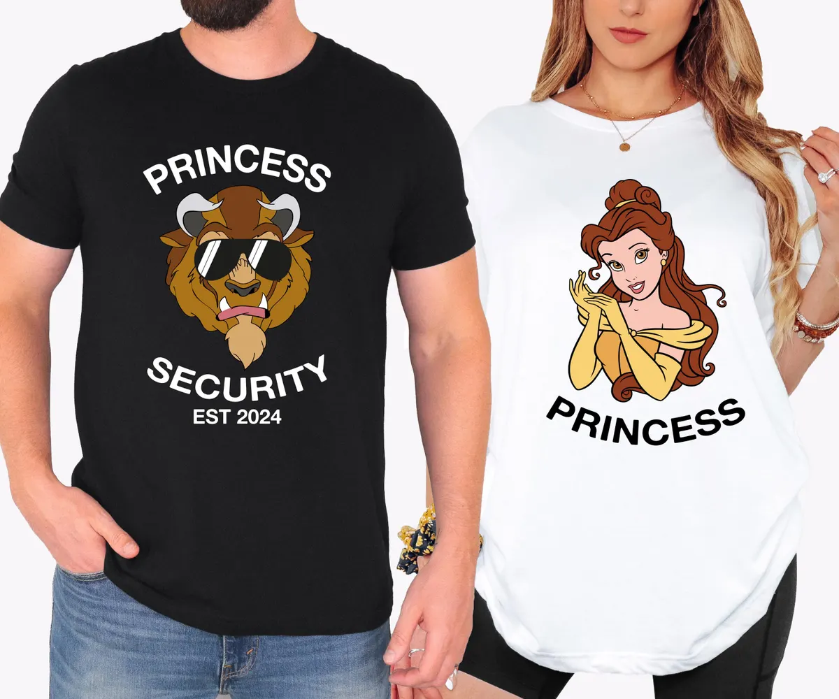 Disney Belle Shirt, Beauty and the Beast Couple Matching Shirt for Honeymoon or Valentine's Day