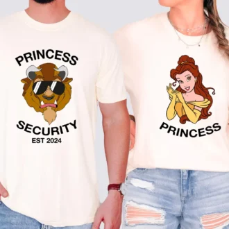 Disney Belle Shirt, Beauty and the Beast Couple Matching Shirt for Honeymoon or Valentine's Day