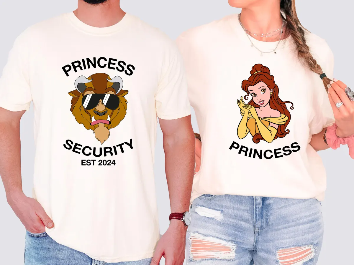 Disney Belle Shirt, Beauty and the Beast Couple Matching Shirt for Honeymoon or Valentine's Day