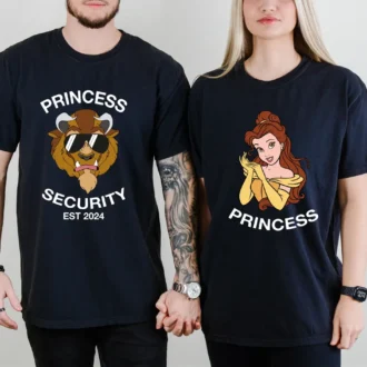 Disney Belle Shirt, Beauty and the Beast Couple Matching Shirt for Honeymoon or Valentine's Day