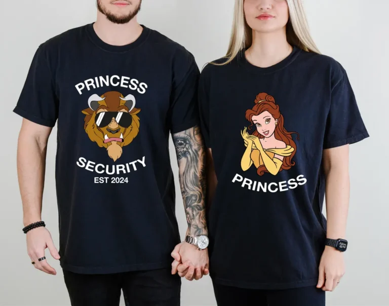 Disney Belle Shirt, Beauty and the Beast Couple Matching Shirt for Honeymoon or Valentine's Day