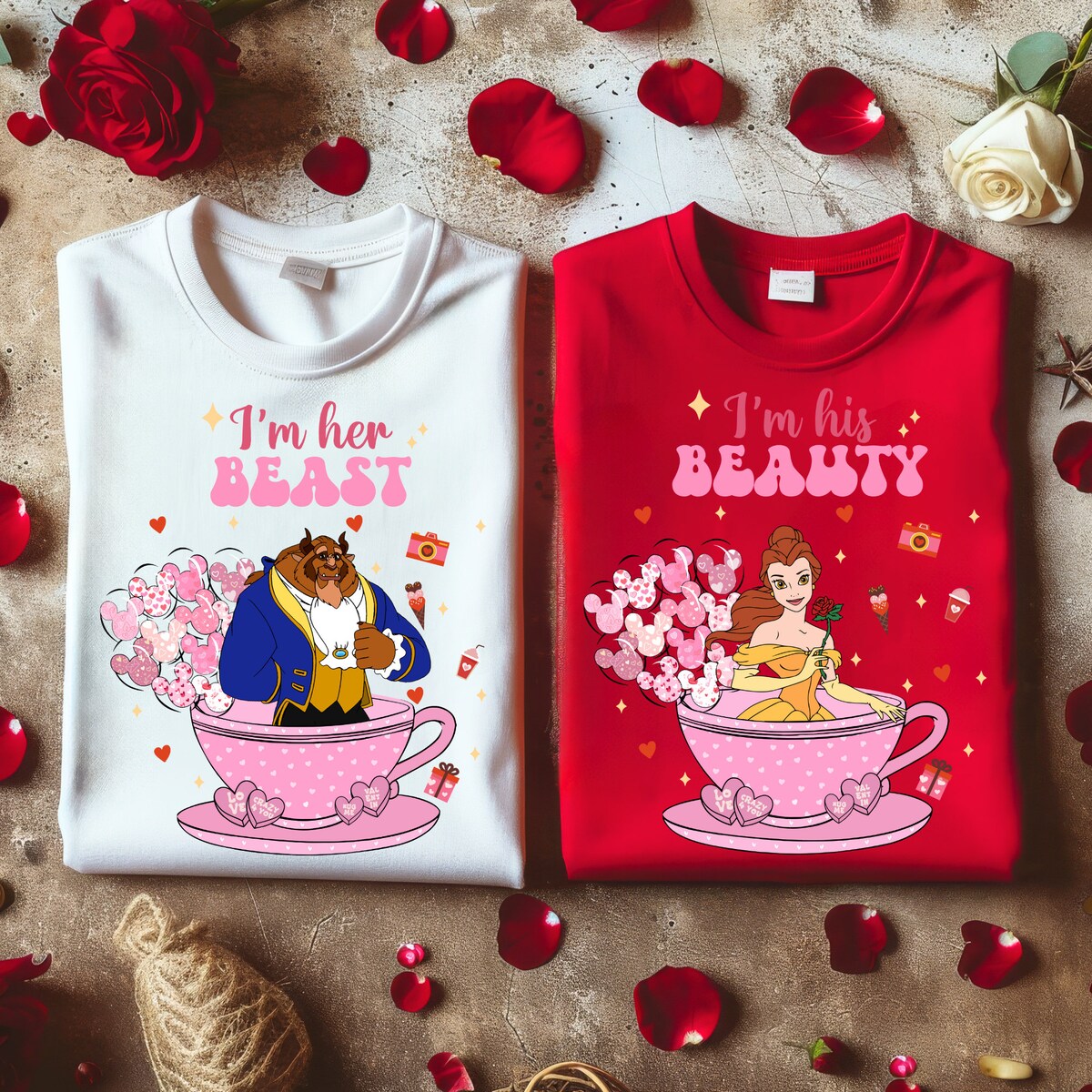 Funny Couple Shirts Beauty and the Beast, I am Her Beast I am His Beauty Shirt, Valentine's Day Gift