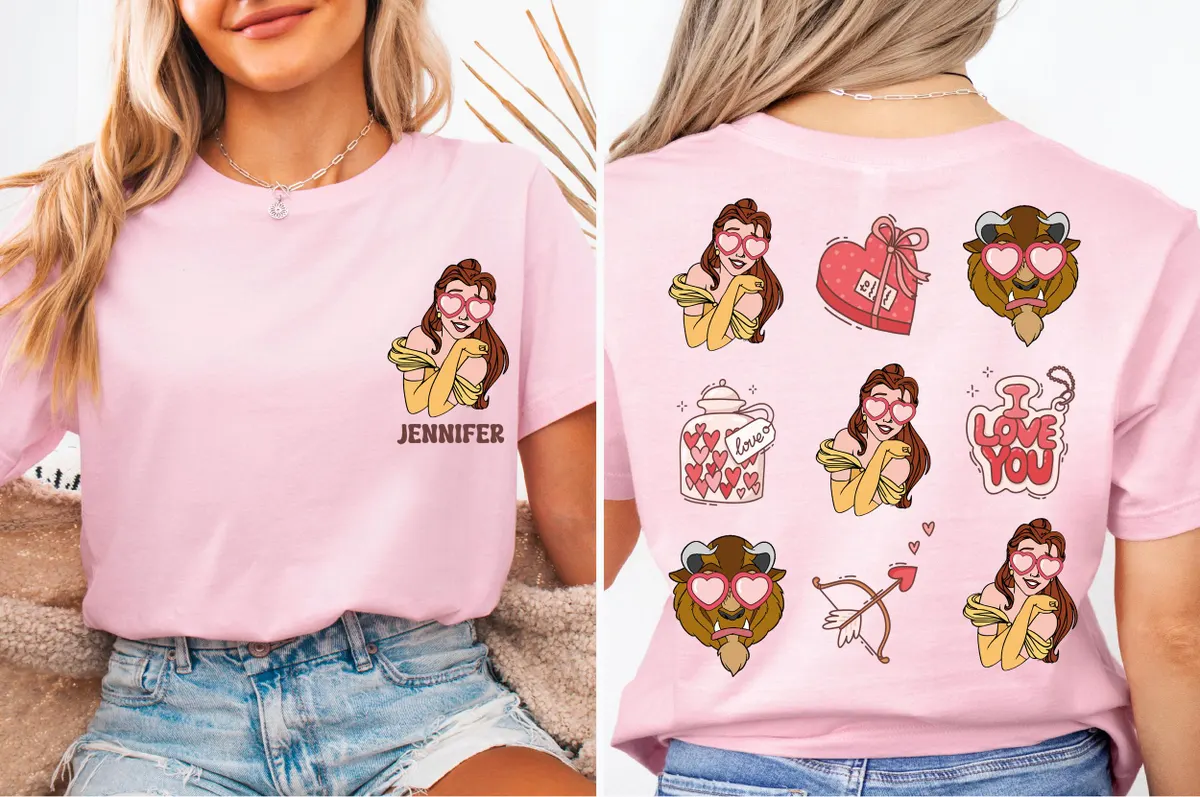 Beauty and the Beast Honeymoon Shirts for Couples – Disney Valentine’s Day Tees for Him & Her