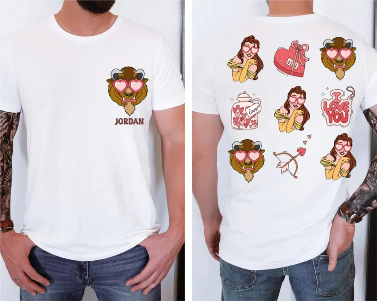 Beauty and the Beast Honeymoon Shirts for Couples – Disney Valentine’s Day Tees for Him & Her