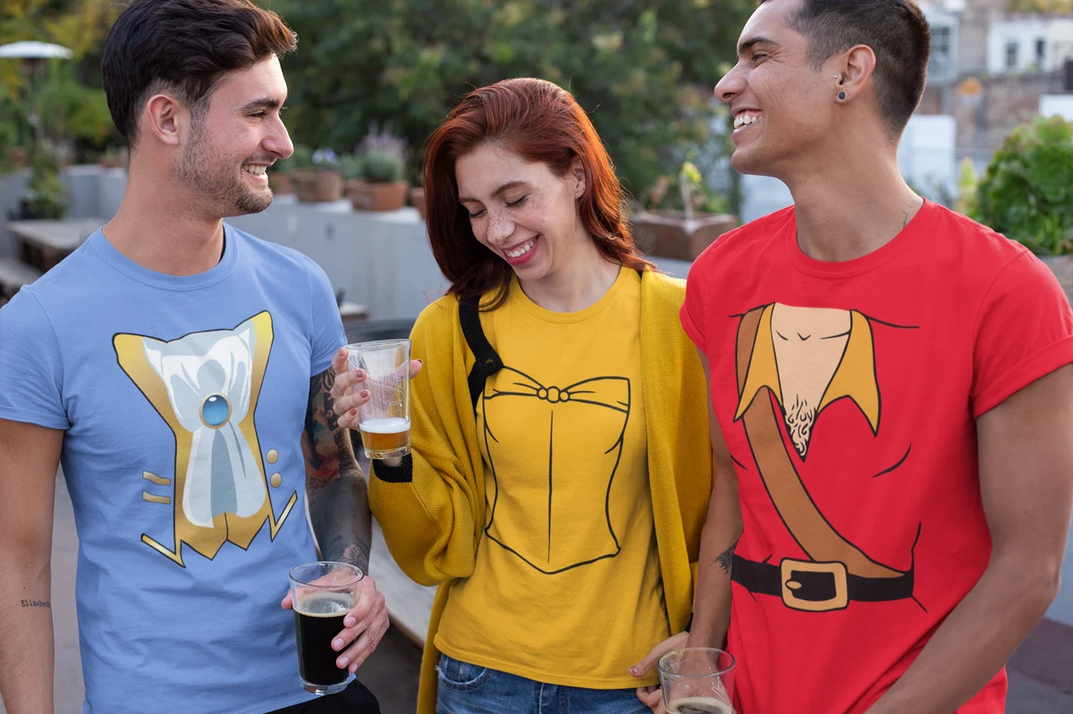 Matching Beauty and the Beast Character Shirts for Halloween, Disney Costume Outfits