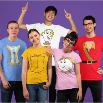 Matching Beauty and the Beast Character Shirts for Halloween, Disney Costume Outfits