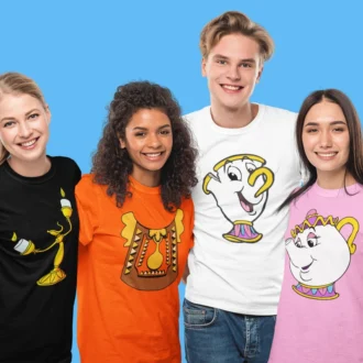 Matching Beauty and the Beast Character Shirts for Halloween, Disney Costume Outfits