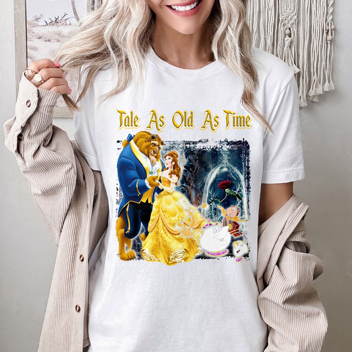 Tale as Old as Time Disney Shirt, Matching Beauty and the Beast Couple Shirts for Valentine's Day