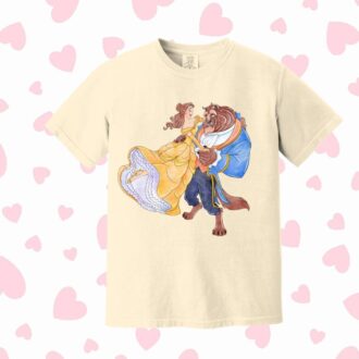 Beauty And The Beast Valentine's Day Couple T-shirts, Disney Couple Shirts For Disneyworld Trip