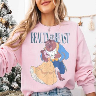 Belle & Beast Classic Portrait Disney T-shirt, Beauty And The Beast Valentine's Day Tee
