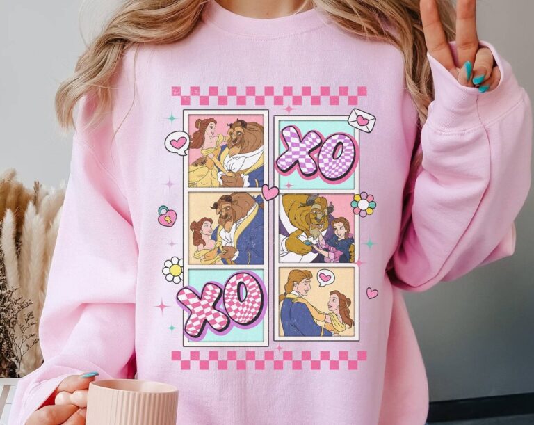 Belle And Beast Be Mine Valentine's Day Shirt For Couples, Matching Beauty And The Beast Xoxo T-shirts