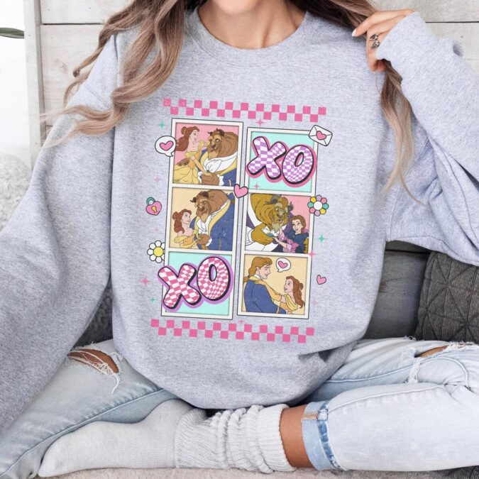 Belle And Beast Be Mine Valentine's Day Shirt For Couples, Matching Beauty And The Beast Xoxo T-shirts