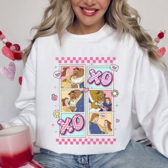 Belle And Beast Be Mine Valentine's Day Shirt For Couples, Matching Beauty And The Beast Xoxo T-shirts