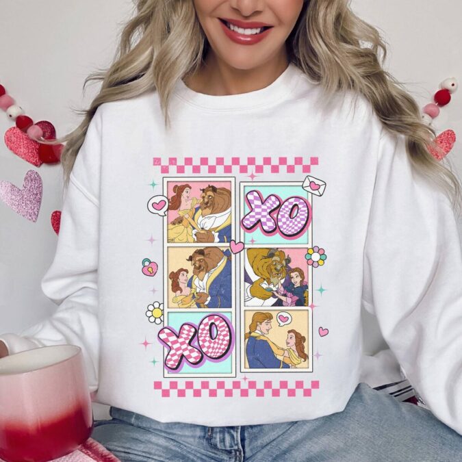 Belle And Beast Be Mine Valentine's Day Shirt For Couples, Matching Beauty And The Beast Xoxo T-shirts