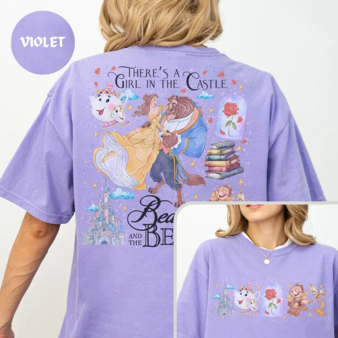 Comfort Colors Disney Beauty And The Beast T-shirt, Disney Princess Gifts
