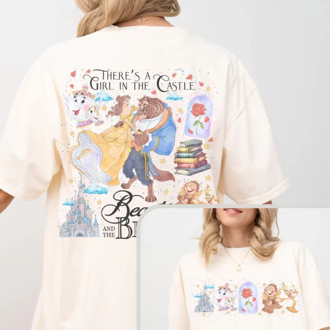 Comfort Colors Disney Beauty And The Beast T-shirt, Disney Princess Gifts