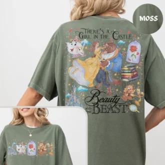Comfort Colors Disney Beauty And The Beast T-shirt, Disney Princess Gifts