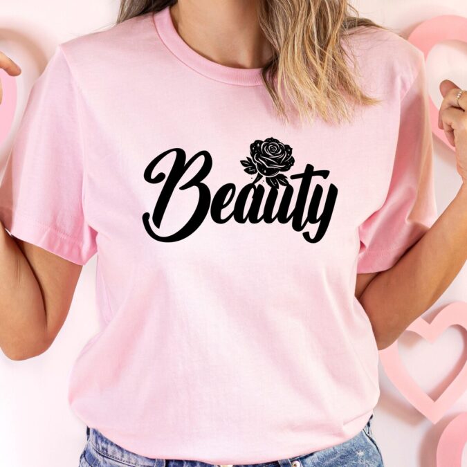 Couple Matching Shirts For Valentine's Day, Beauty And The Beast Couple Shirts