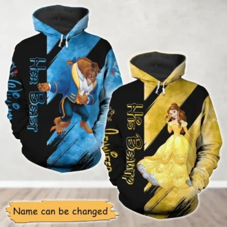 Custom Beauty And The Beast Couple Hoodies, Matching Disney Shirts For Him & Her