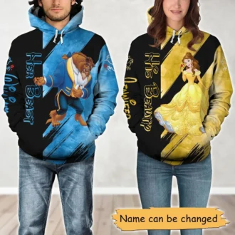 Custom Beauty And The Beast Couple Hoodies, Matching Disney Shirts For Him & Her