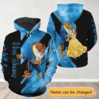 Custom Beauty And The Beast Couple Hoodies, Matching Disney Shirts For Him & Her