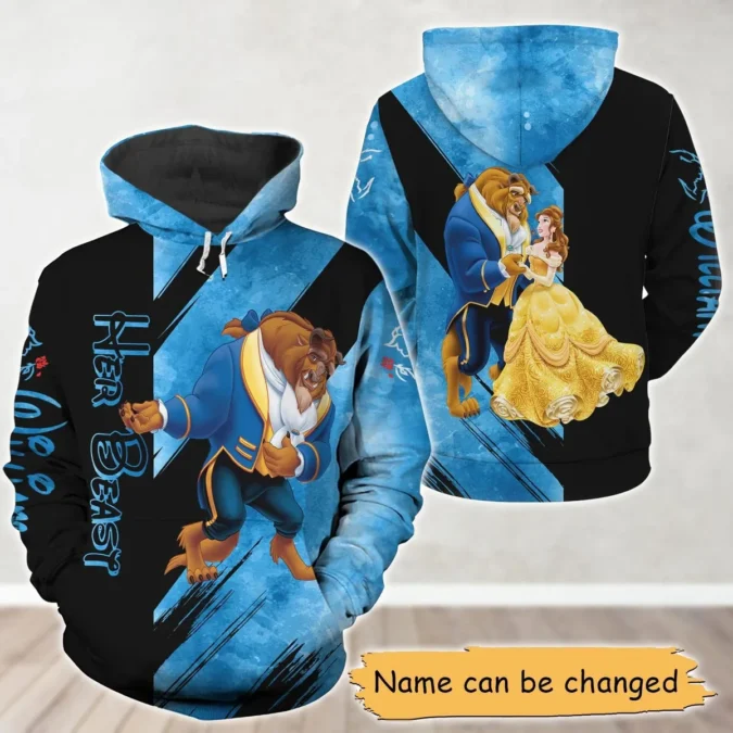 Custom Beauty And The Beast Couple Hoodies, Matching Disney Shirts For Him & Her