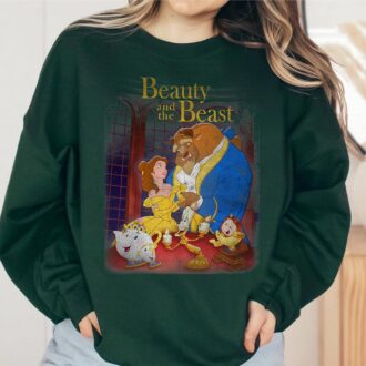 Disney Beauty And The Beast Family Matching Distressed Vintage T-shirts, Magic Kingdom & Disneyland