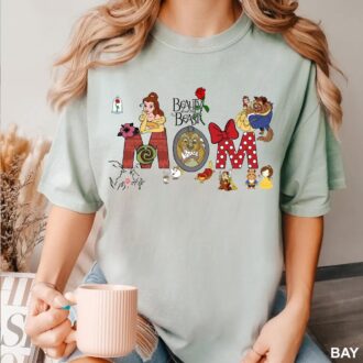 Disney Beauty And The Beast Family Matching Shirts, Personalized Belle & Beast Shirts For Family