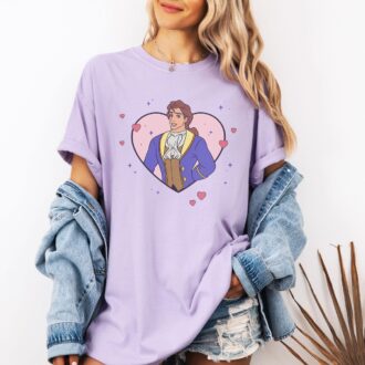 Disney Beauty And The Beast Valentine's Day Prince Adam T-shirt For Men, Disneyland Honeymoon Trip Shirt