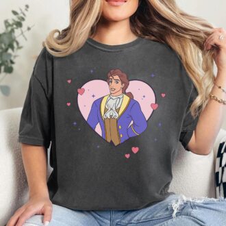 Disney Beauty And The Beast Valentine's Day Prince Adam T-shirt For Men, Disneyland Honeymoon Trip Shirt