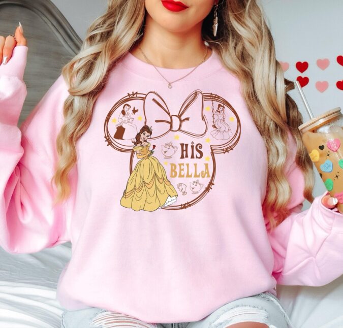 Disney Belle & Beast Valentine's Day Couple Shirts For Wdw Vacation 2025