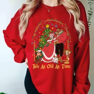 Disney Christmas Beauty And The Beast Tale As Old As Time Shirts, Disneyland Christmas Party