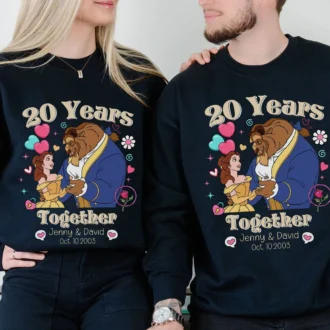 Romantic Beauty And The Beast Anniversary Shirts, Matching Couples Gifts For Weddings & Valentine's Day