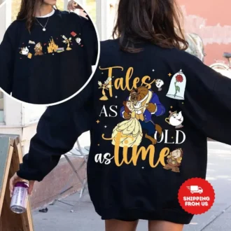 Tale As Old As Time Couple Shirts, Disney Belle Sweatshirt & Beauty And The Beast T-shirt