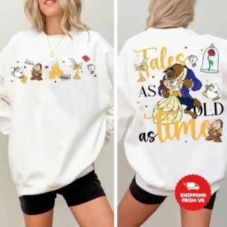 Tale As Old As Time Couple Shirts, Disney Belle Sweatshirt & Beauty And The Beast T-shirt