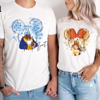 Beauty and the Beast Couple Shirts, Prince and Princess Shirts for Him and Her