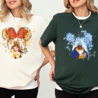 Beauty and the Beast Couple Shirts, Prince and Princess Shirts for Him and Her