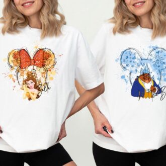 Beauty and the Beast Couple Shirts, Prince and Princess Shirts for Him and Her